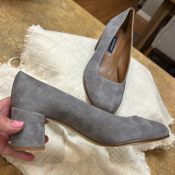 Margaux The Heel Gray Block Heel Pumps - Picture 3 of 11